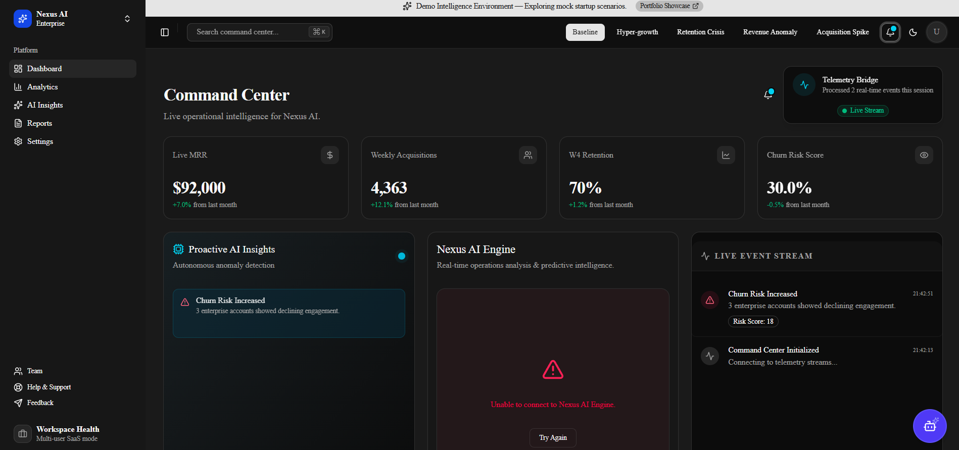 Nexus AI Ops screenshot
