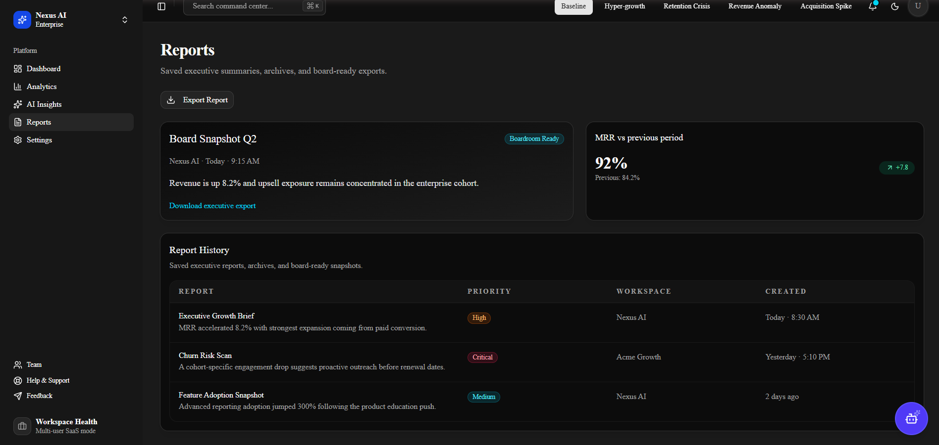 Nexus AI Ops supporting screenshot 3